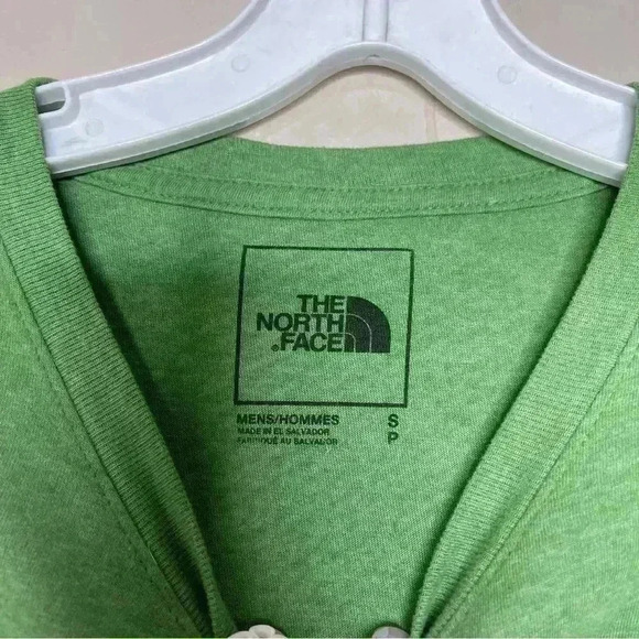 The North Face T-Shirt Mens Logo Short Sleeve Green Tee Cotton Crew Neck ~Size S - Picture 3 of 6